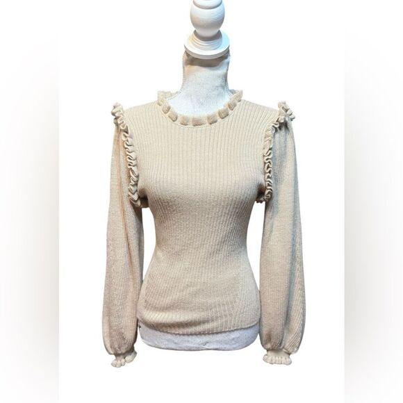 Ulla Johnson Janelle Pullover sweater ruffle detail silk alpaca small - Picture 2 of 6